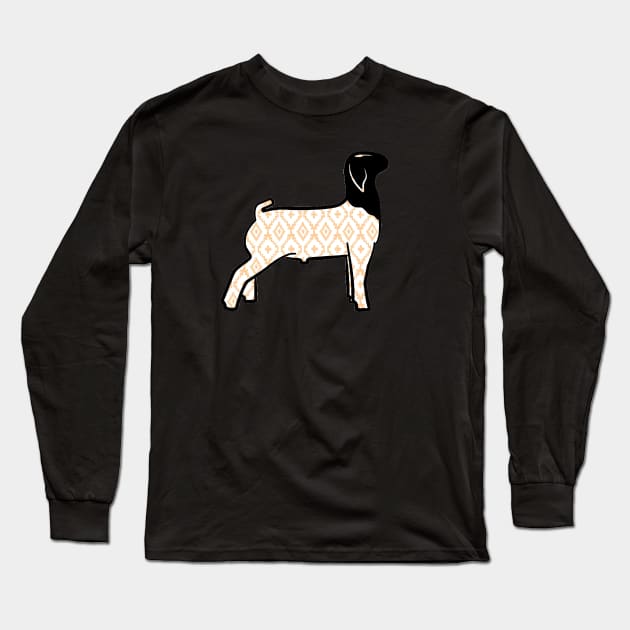 Rustic Yellow Aztec Market Goat - NOT FOR RESALE WITHOUT PERMISSION Long Sleeve T-Shirt by l-oh